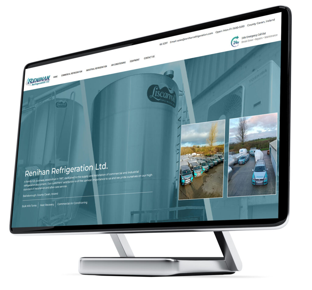 Website design for a commercial refrigeration supplier in Ireland Website design for a commercial refrigeration supplier in Ireland