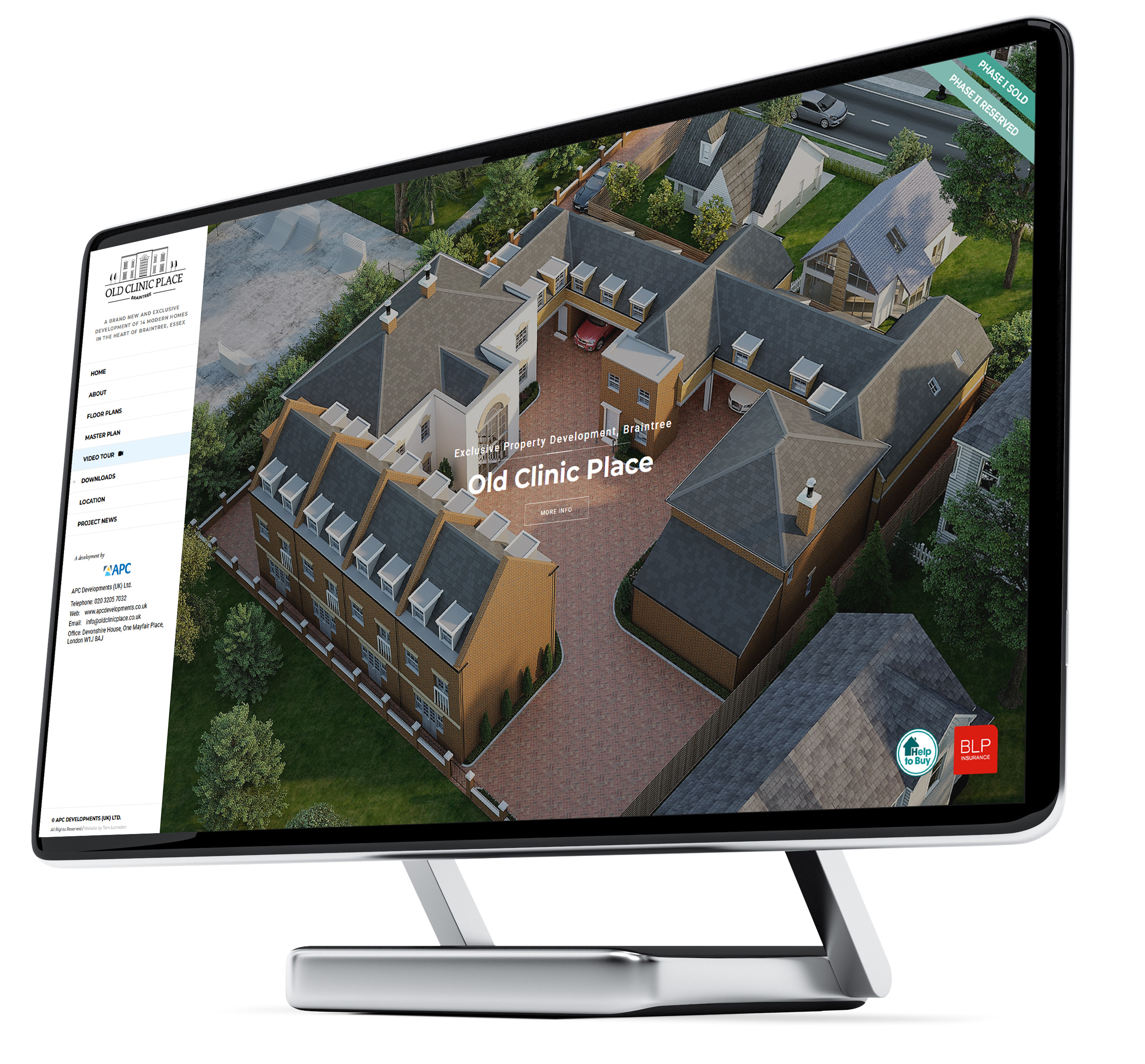 Website design for a property development