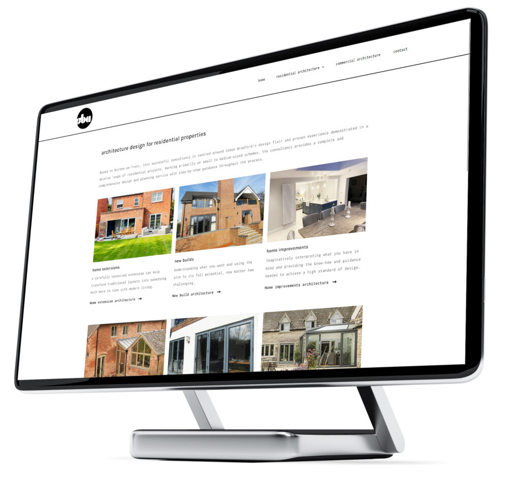 Website design for an architectural design studio