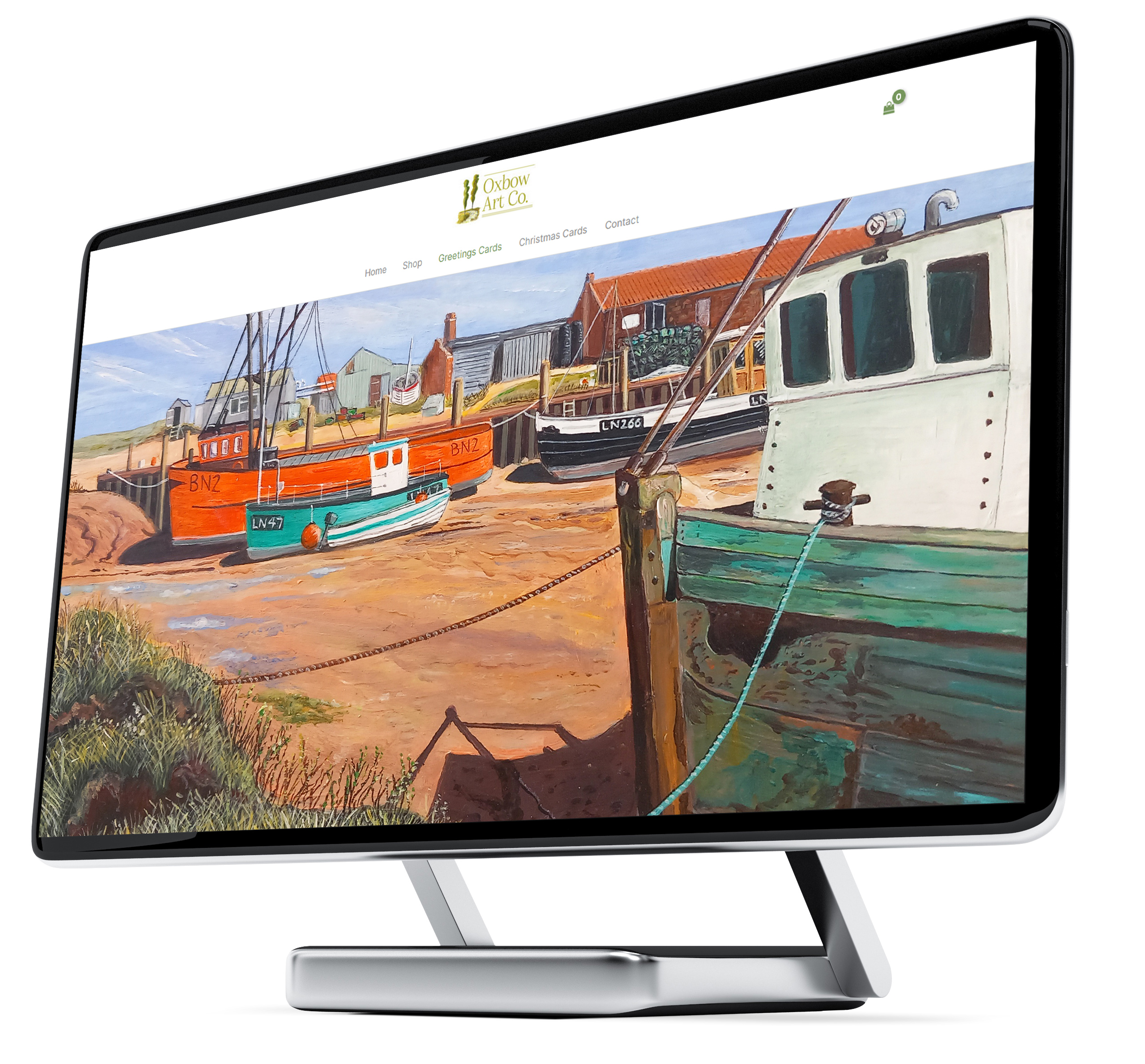 Website design for an online art shop