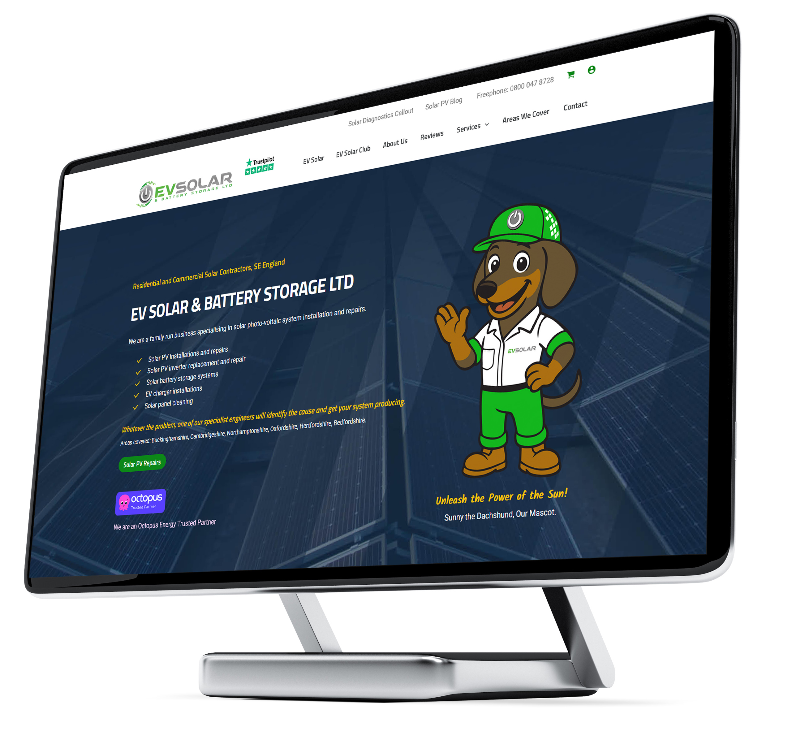 Website design for a solar PV contractor